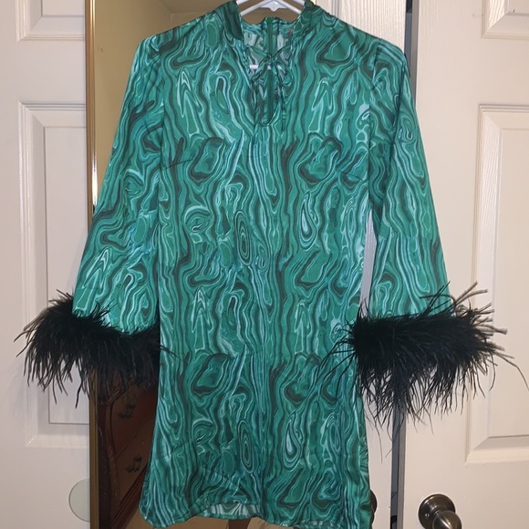 Carlotta Malachite Print Mini Dress - Picture 2 of 10